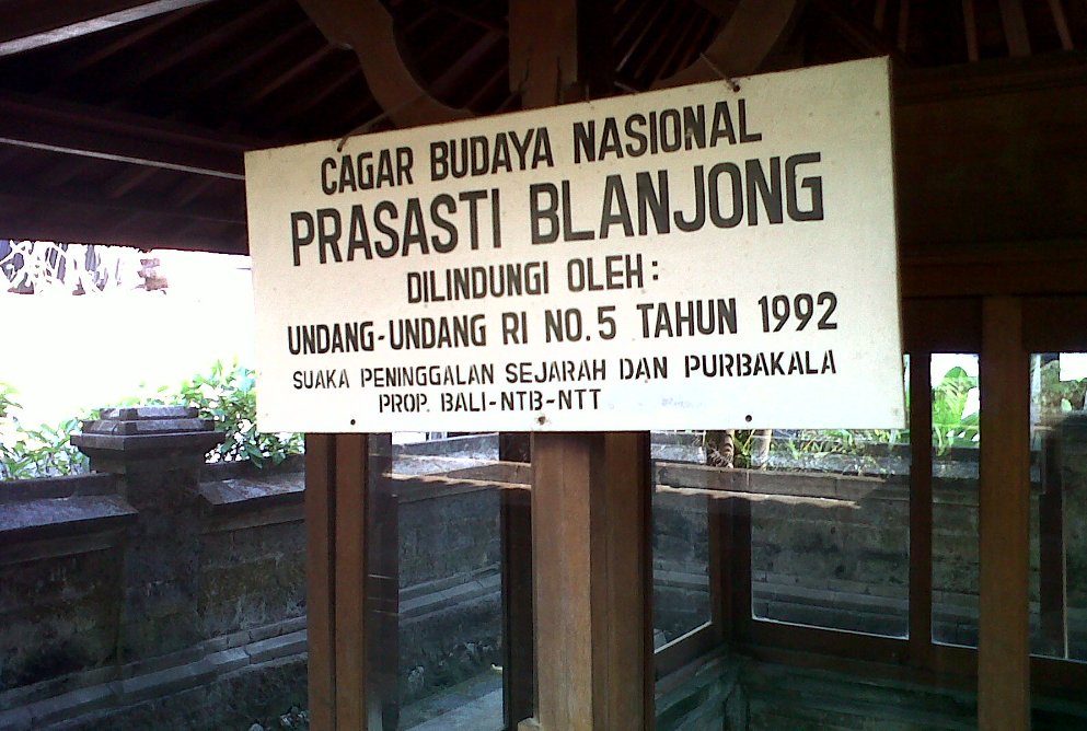 Prasasti Blanjong di Sanur